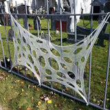 Popxstar Glow Dark Spider Web Garden Spider Web Glowing Halloween Spider Web Set Diy Fabric for Outdoor Haunted House Decoration Reusable