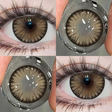 1pair New Color Contact Lenses for Eye With Prescription Grey Contacts Brown Lenses Yearly Fashion Lens Colorcon Contacts