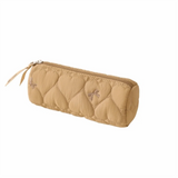Multifunctional Large Capacity Pen Bag Soft Quilted Stationery Storage Bag Candy Color Portable Pencil Case School
