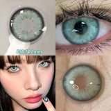 Popxstar  -Pink Lenses Color Contact Lenses for Myopia Beauty Eye Color Lenses Fashion Natural Pupils Grey Brown Blue Lens 1 Pair