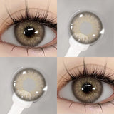 Popxstar  1 Pair Myopia Colored Contact Lenses for Eyes Brown Lens Blue Eye Lenses With Diopters Prescription Fashion Lenses