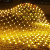 New Year Decoration Outdoor Waterproof LED Decoration LED Net Curtain Lamp Mesh Fairy String Light  Home Decor