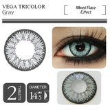Popxstar  -1pair(2pcs) Color Contact Lenses Halloween Beautiful Eye Cosmetic Cosplay Contact Lens Multicolored Art lens (Dia:14.5m)
