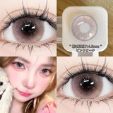 Popxstar 2PCS New Green Prescription Contact Lenses Fashion Pupils Cosmetics Eye Color Lenses Myopia Colored Contact Lenses Blue