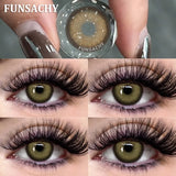 Popxstar  1 Pair Big Black Color Contact Lenses Natural Gray Lenses Blue Korean Eye Makeup Contacts Yearly Beauty Pupils Cosmetic