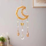 Yellow crystal moon Dream catcher Dreamcatcher bedroom living room balcony Sunshine Catcher decorative pendant Sun Catcher