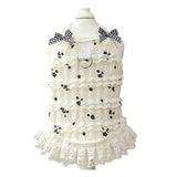 Spring Pet Lace Bowknot Dress Cute Vest Cat Teddy Shirt Dog Dresses for Small Dogs Puppy Clothes