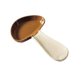 Ceramic Mushroom Spoon Rest Heat Resistant High Temperature Resistant Snack Dessert Plate Exquisite Cute Mushroom Shaped