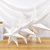 Popxstar 30-60cm Wedding Hollow Out Star Lights Window Grille Paper Stars Hanging Night Light For Home Eid Islam Muslim Party Decoration