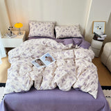 Retro Style Duvet Cover Set New Butterfly Bed Sheet Four Piece Set High Beauty Quilt Sheet Bed Sheet Bedding Set