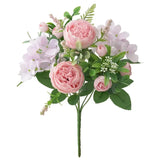 Popxstar Blue Silk Bouquets Artificial Forest Hydrangea Peony Bud Wedding Bride Hand Bouquet Home Garden Desktop Flower Arrangement Decor