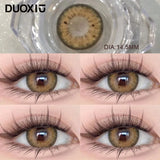 Popxstar  1Pair Yearly Contact Lenses Colorld Lenses With diopters Beauty Pupil Grey High Quality Lenses Brown Makeup Fast Shipping