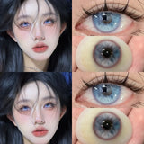 1 Pair Korean Pink Lenses Colored Contact Lenses with Degree Myopia Lenses Butterfly Series Lens Natural Fashion Lens