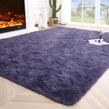 Popxstar Fluffy Rugs for Bedroom Fuzzy Area Rugs for Living Room Soft Kids Carpet Non Slip Rugs for Hardwood Floors Room Decor