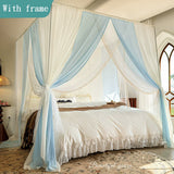 New Summer 2 Layers Mosquito Net for Home Decor with Bracket Princess Palace Bed Curtain Tent for Girls Room