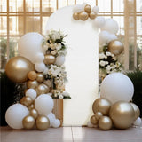 Popxstar Double Sided Arch Backdrop Cover Sage green Wedding Decoration Zipper Thickened Stretch backdrop Cover for Party Scene Setting