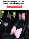 1pc Ergonomic Car Headrest Lumbar Neck Pillow - Comfortable Polyester, Enhances Driving Experience
