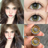 Popxstar  1 Pair Hot Selling Color Contact Lenses With Prescription Myopia Lenses Green Lens for Women Makeup Yearly Fast Shipping