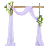 Popxstar Chiffon Wedding Arch Draping for Ceremony Reception Decorations Pink Sheer Fabric Curtains for Party Stage Bridal Shower