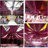 Popxstar Wedding Arch Ceiling Drape Roof Decor Sheer Chiffon Tulle Curtain Draping Backdrop Party Supplies Drapery Ceremony Decoration