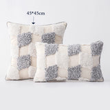 Popxstar  Throw Pillow Case  Decorative Tufted Cushion Cover Tassel Macrame Luxury Pillow Cover for Bed Sofa Couch Home Decor