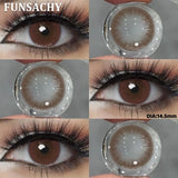 1 Pair Gray Lenses Colored Contacts for Eyes 14.0mm~14.5mm Contact Lenses Hazel Lenses Natural Beauty Cosmetic New Lens