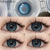 1pair/2pcs Blue Comic Eye Fashion Color Contact Lenses Lady with Eye Contact Soft Color Cosmetics Year with Natural Lenses