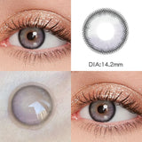 Popxstar 1 Pair 14mm Colored Contact Lenses For Eyes Fashion Natural Brown Lenses Small Beautiful Pupil with Myopia Degree Yearly Use