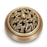 Popxstar  Incense Furnace Pure Copper Household Indoor Sandalwood Antique Pan Incense Furnace Soothes The God Incense Furnace