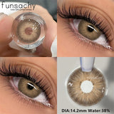 Popxstar  2pcs Natural Color Contact Lenses for Eyes Green Eye Lens Blue Eye Contacts Fashion Beauty Makeup Women Man Soft Lenses
