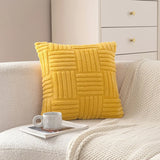 Popxstar  Solid color Shu cotton lint sofa throw pillow Modern simple living room sofa pillow Model room decorative bedside cushion
