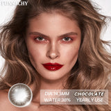 Popxstar  【0~-8.00】Degree Contact Lenses Myopie Color Contact Lenses for Eyes Chocolate Black Big Eyes Contacts Prescription Lens