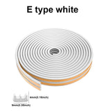 Popxstar 5m/10m Door Seal Strip Diep Self-adhesive Draft Stopper Tape Window Weather Stripping Insulation Noise Rubber Sealing Strip