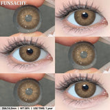 Popxstar  1 Pair Black Series Contact Lenses for Eyes Big Blakc Eyes Softlens Beautiful Pupils Natural Brown Lens Yearly Cosmetic