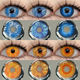 Popxstar  Cosplay Colored Contact Lenses 2pcs Colorful Contact Lenses Blue Anime Contact Halloween Makeup Contact Color Lenses
