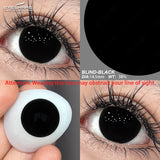 Popxstar Cosplay Color Contact Lenses for Eyes 1Pair Halloween Lenses Blue Eye Contacts Black Lenses Yearly Anime White Eye Lens
