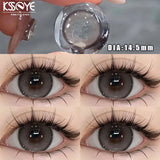 Popxstar  2Pcs New Colored Contact Lenses with Prescription Myopia Degree 0.00- 8.00 Grey Purple  Lens Eye Beauty Pupil Soft Lens