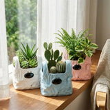 Handbag Style Ceramic Storage Box Puppy Shaped Cartoon Toothbrush Toothpaste Holder Novelty Makeup Brush Box Home Decor