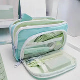 Popxstar Girl Large Capacity Aesthetic Pencil Back-to-school Cases Cute Stationery Holder Bag Zipper Pencil Pouch Student School Supplies