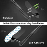 Popxstar Self Adhesive or Drilling Paper Towel Holder Under Cabinet Paper Towel Holder Stainless Steel Wall Mounted Paper Towel Holder