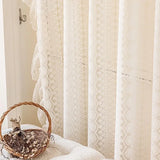 French Romantic Lace Luxury Curtains for Living Room Bedroom Dining Retro Princess Jacquard  White Tulle Blackout Custom Size