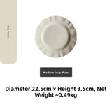 Popxstar  Camus Say Classic Medieval Sle Dert And Main Course Plate Sal Plate Cerc Pure Color French Sle Dining Utensils