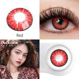 Popxstar 14.5mm Lens With Dioptric Myopia Colored Contact Lenses For Big Eyes Green Blue Red Purple Brown Pupil Degree Color Lens