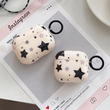 Five-pointed Star Earphone Case with Ring Buckle for  AirPods Pro3 Pro2 1 2 3 4 Pro Anti-fall Pentagram Wirless Headphone Cover