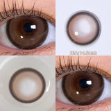 Popxstar Prescription Contact Lenses Myopia Lenses with Diopters Natural Pupils Color Contact Lenses for Eyes Brown Lenses 2pcs