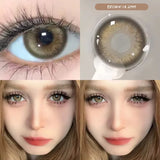 Popxstar  -(2pcs)1Pair Myopia Color Contact Lenses for Eyes Fashion Prescription Lenses Beauty Pupils Blue Green Brown Grey Lenses
