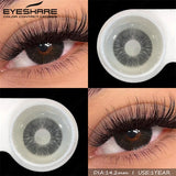 2pcs Natural Color Contact Lenses for Eyes Soft Lenses Colorful Beauty Pupils Gray Brown Contacts Yearly Blue Eye Lens