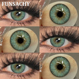 1 Pair Brown Color Contact Lenses Natural Eye Contacts Blue Colored Soft Lens Yearly Use Women Makeup Cosmetic Lenses