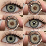 Popxstar Colored Contact Lenses 1pair Natural Eye Lens Blue Eye Lenses Brown Lenses Gray Pupils Yearly Cosmetic Green Contacts