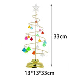Popxstar  Christmas Decorations Wrought Iron Tree LED Luminous Crystal Christmas Tree Photos on the Table Ornaments Night Light